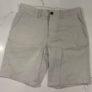 Taupe stripe flex shorts